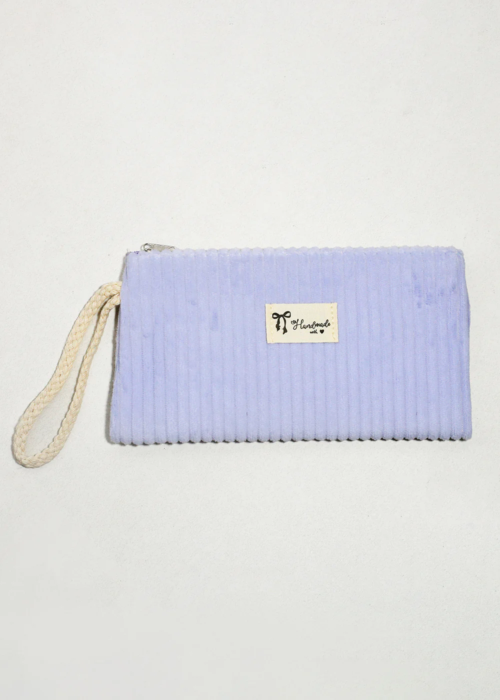Soft Ribbed Velvet Cosmetic Pouch - Image 3