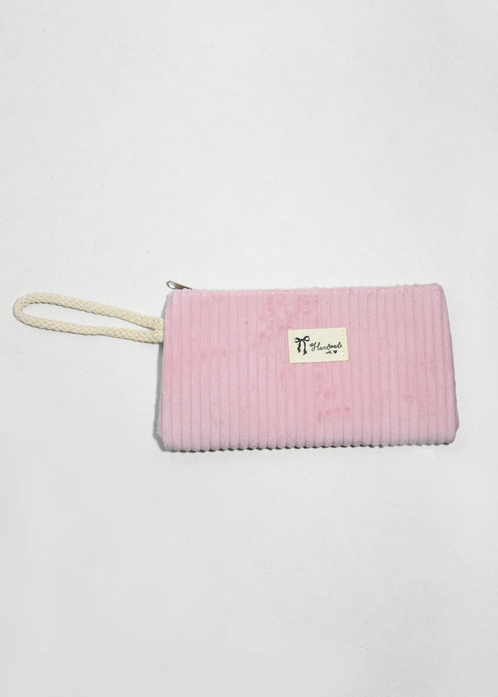 Soft Ribbed Velvet Cosmetic Pouch - Image 4