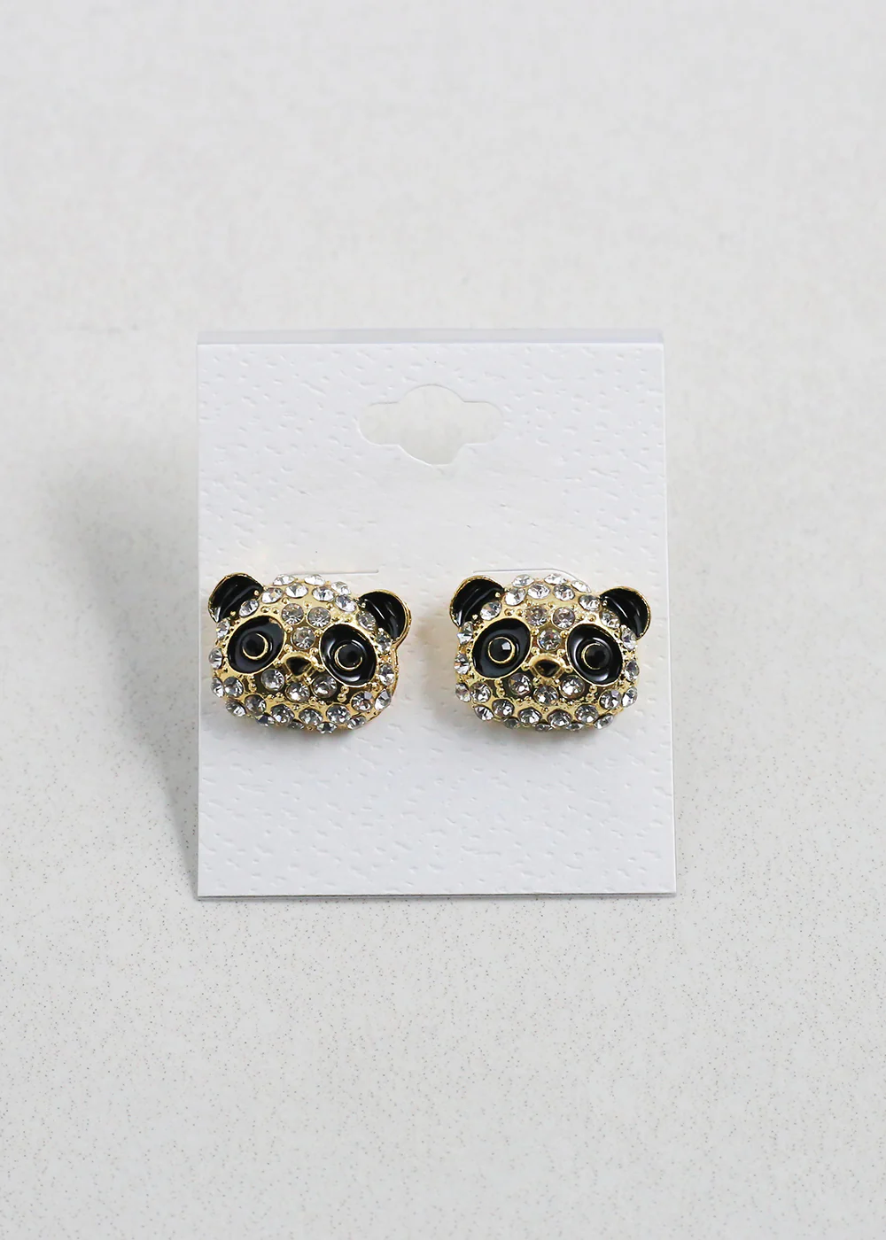 Sparkling Panda Stud Earrings - Image 2