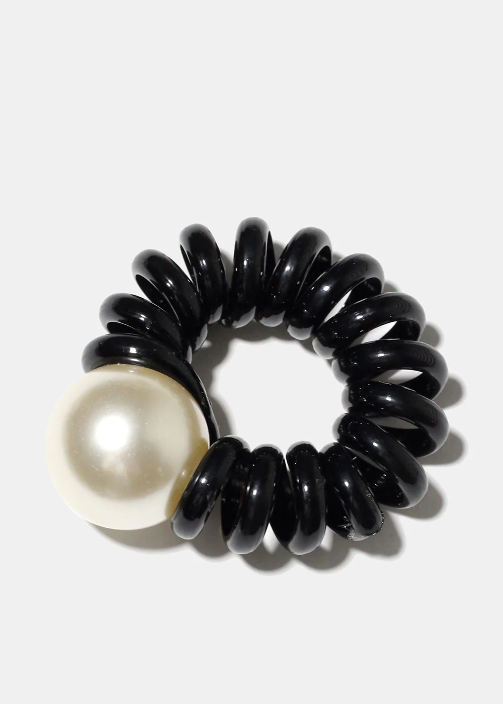 Spiral Hair Tie with Pearl - Image 3