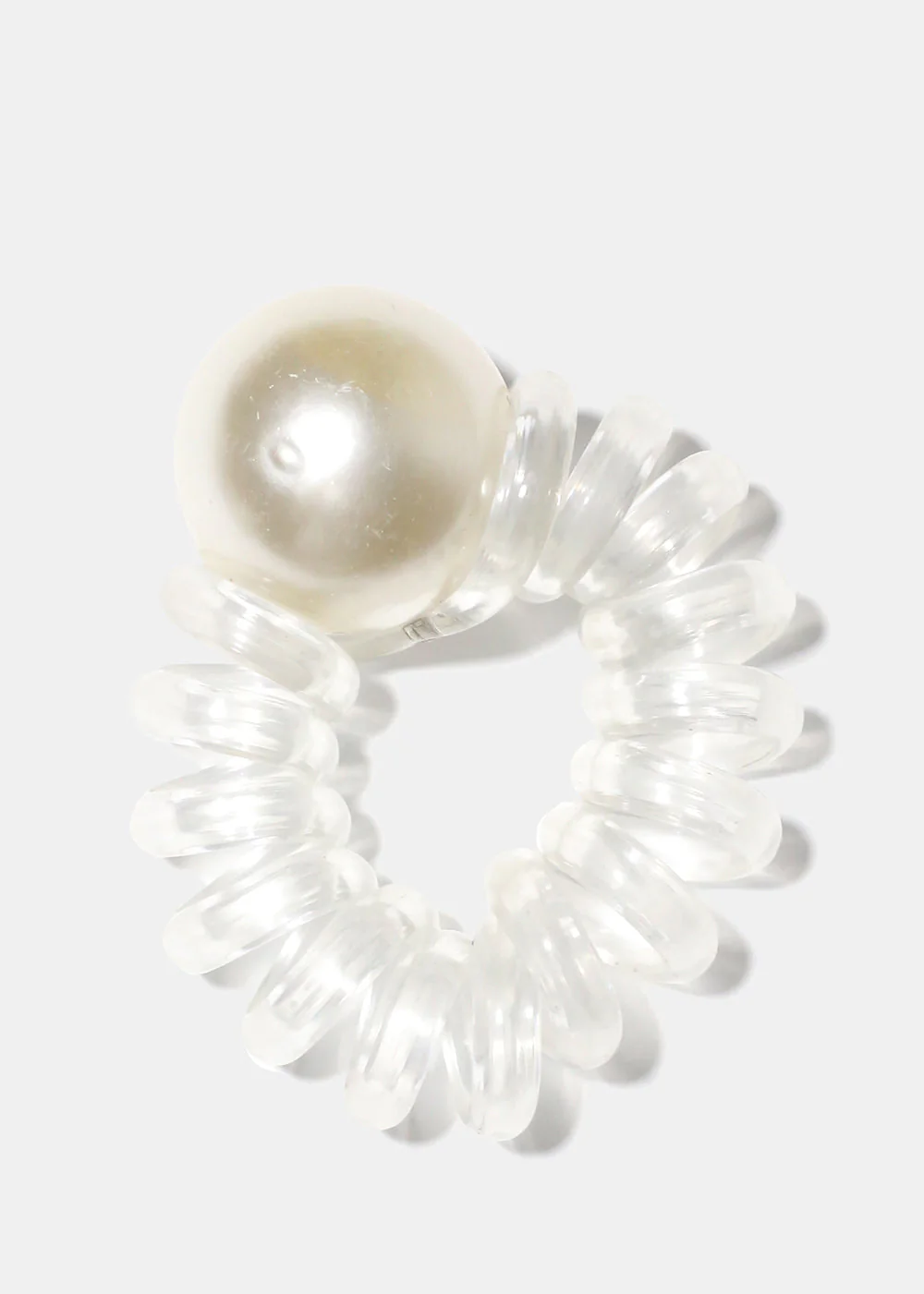 Spiral Hair Tie with Pearl - Image 4