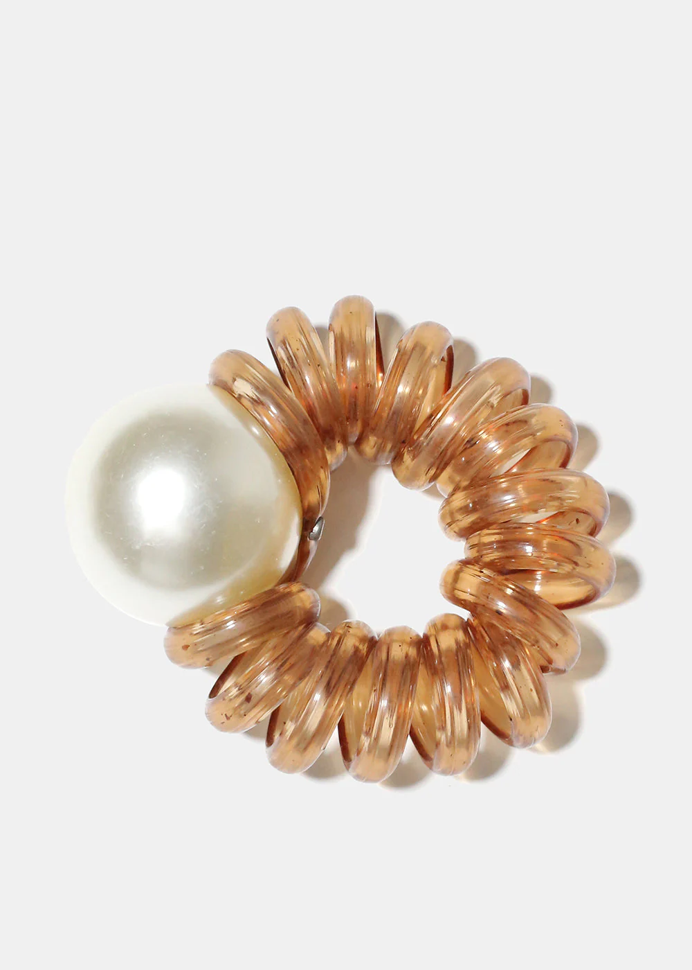 Spiral Hair Tie with Pearl - Image 5