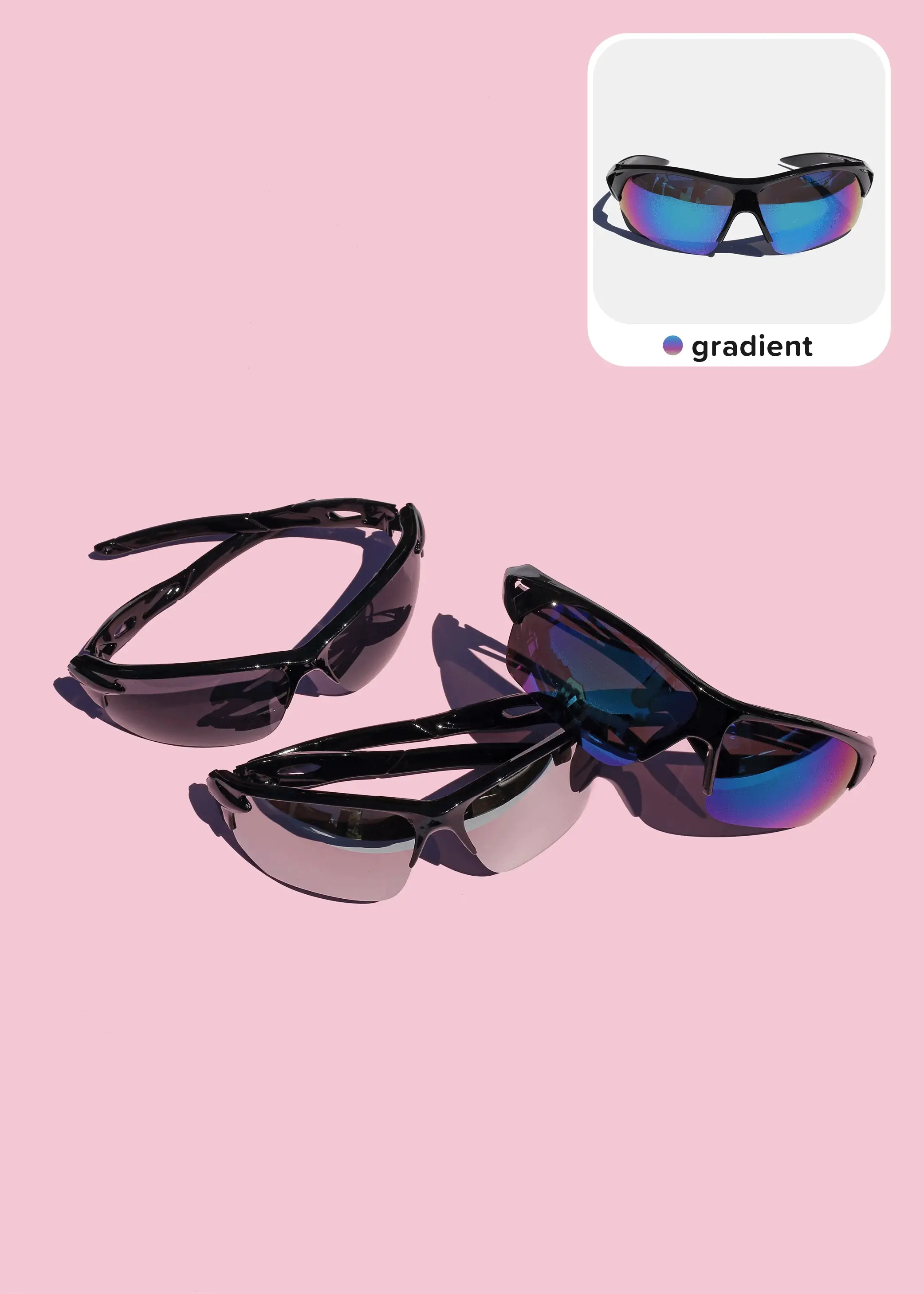 Sporty Semi-Rimless Glasses