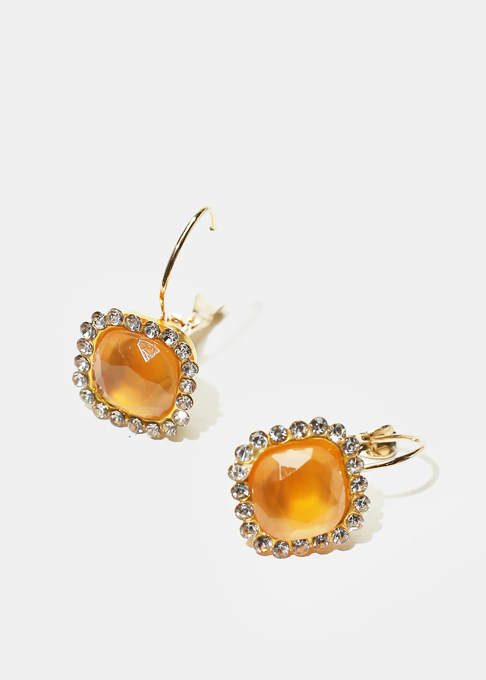 Square Gemstone Earrings - Image 2