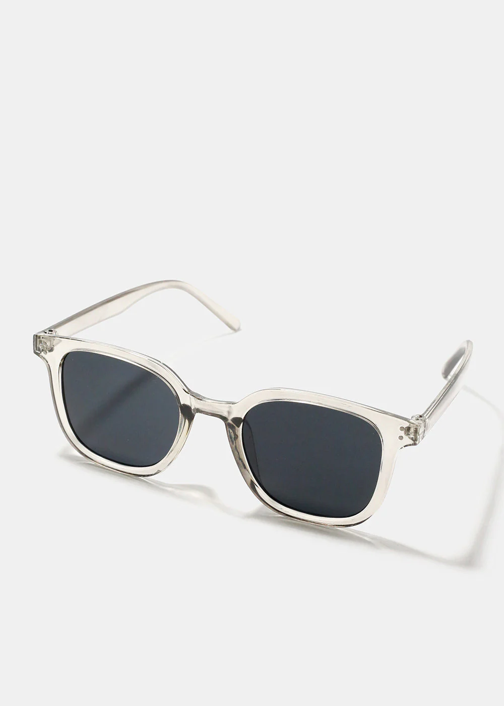 Square Grey Transparent Rims Shades