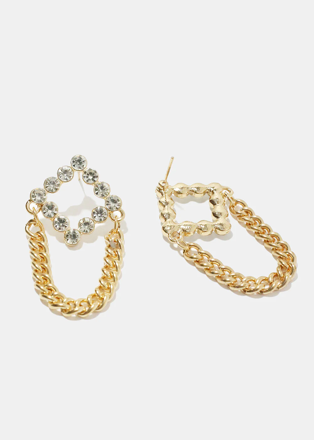 Square with Chain Earrings - Image 3