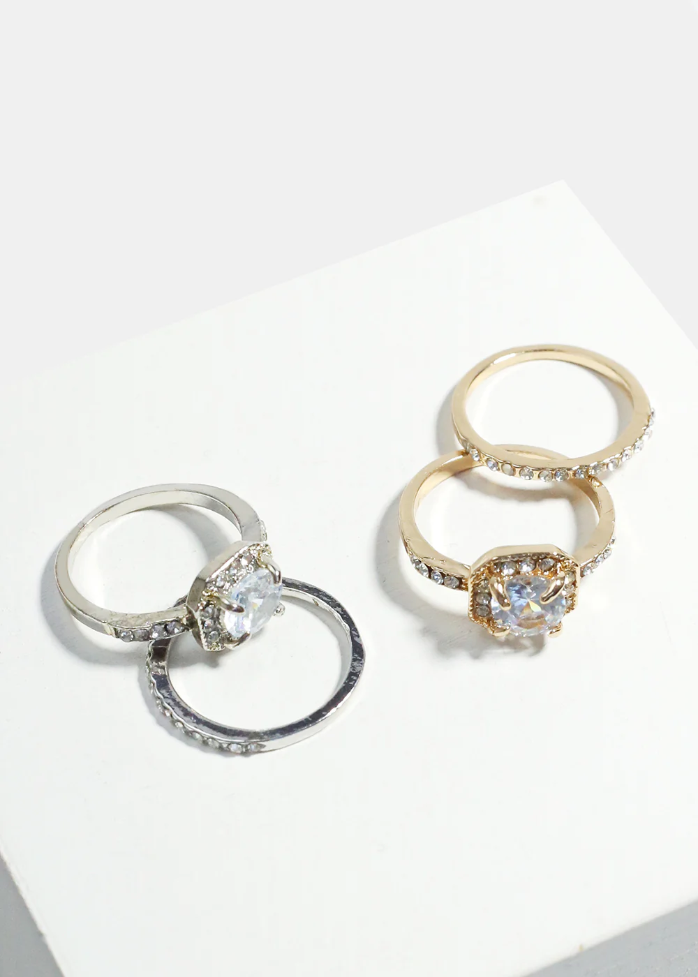 Stone Ring Thin Band Ring