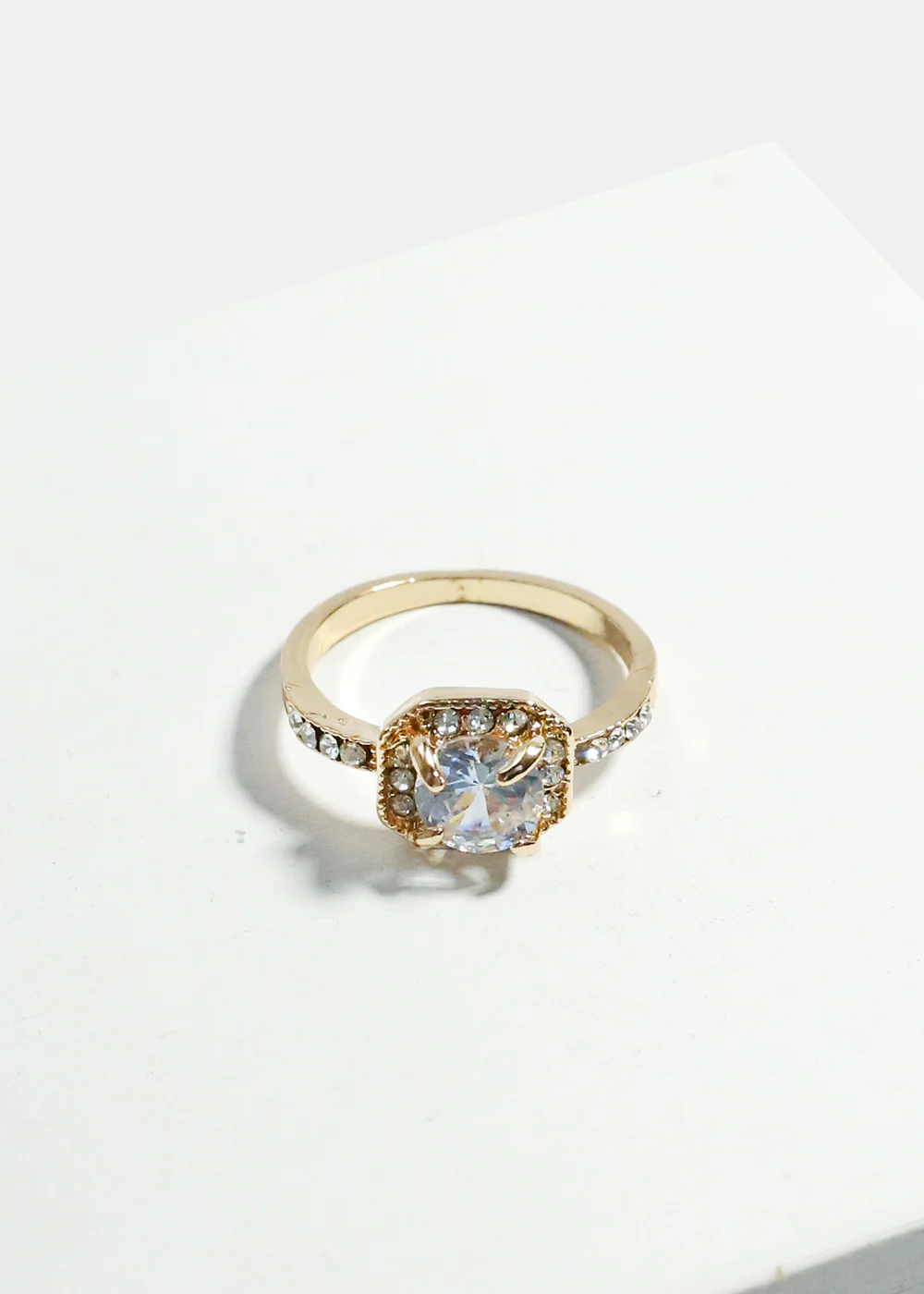 Stone Ring Thin Band Ring - Image 2