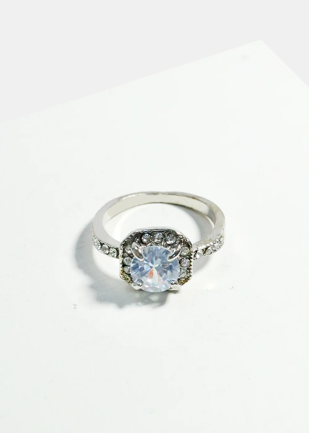 Stone Ring Thin Band Ring - Image 3