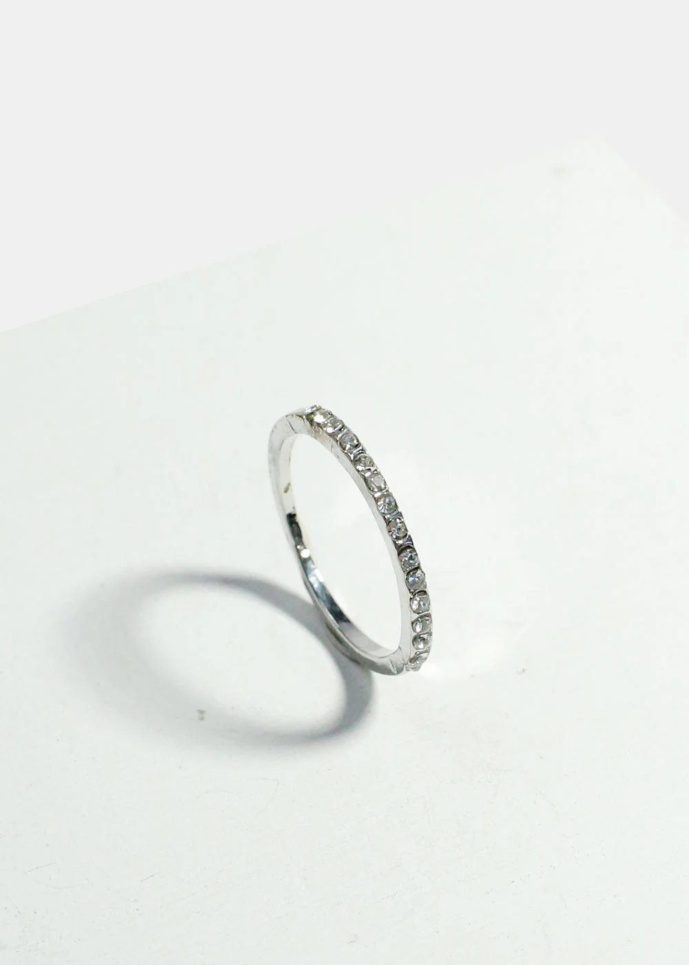 Stone Ring Thin Band Ring - Image 5