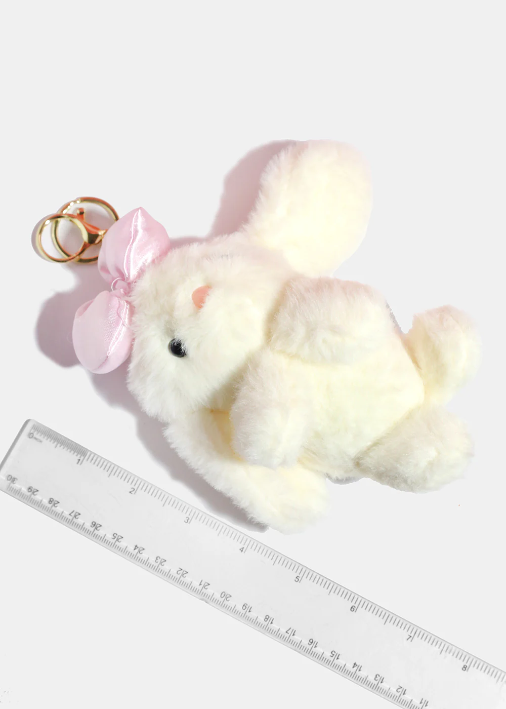 Sweet Bow Bunny Plush Keychain - Image 5