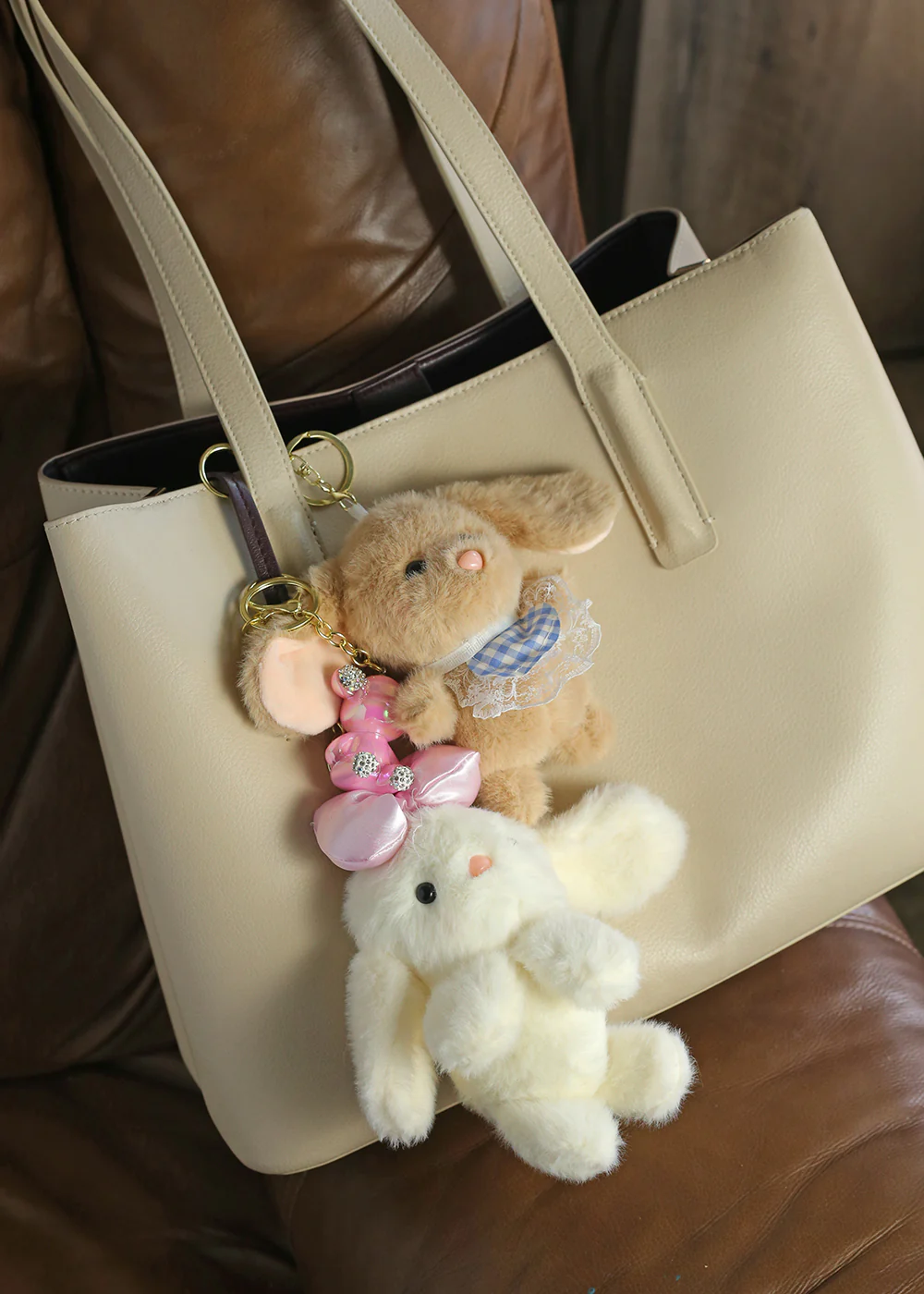 Sweet Bunny Plush Keychain - Image 4