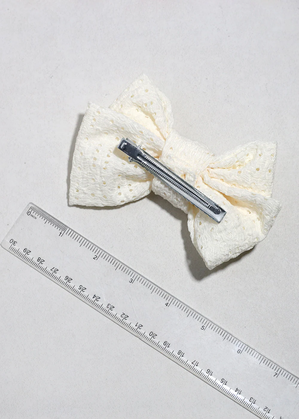 Sweet Eyelet Bow Clip - Image 2