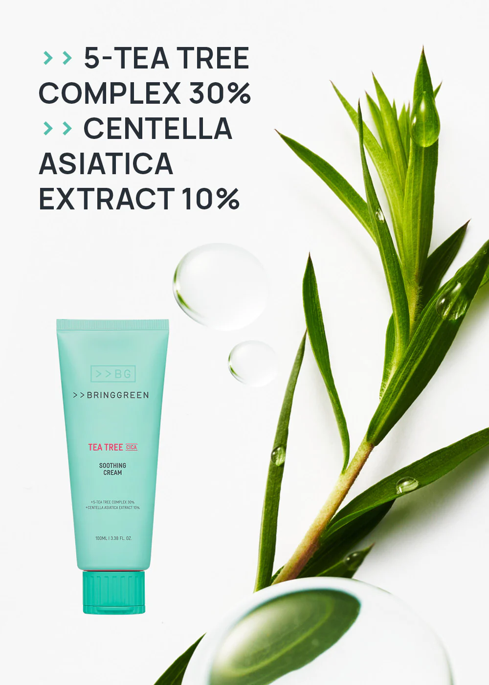 BRINGGREEN Tea Tree Soothing Cream 100ml - Image 3