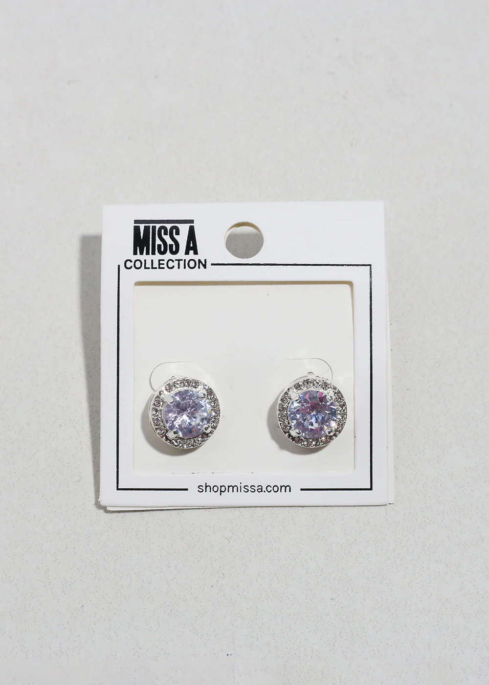 Round Halo Stud Earrings