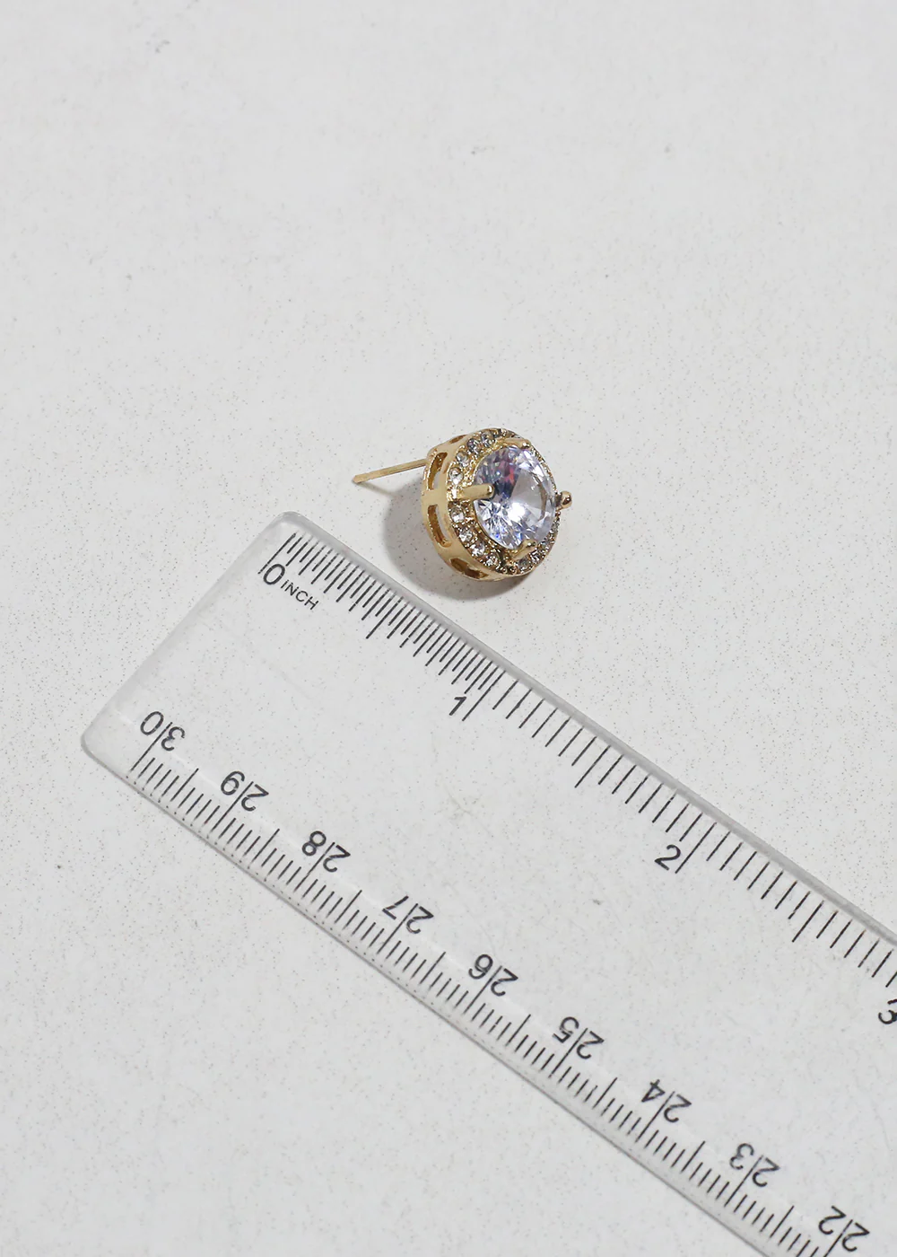 Round Halo Stud Earrings - Image 4