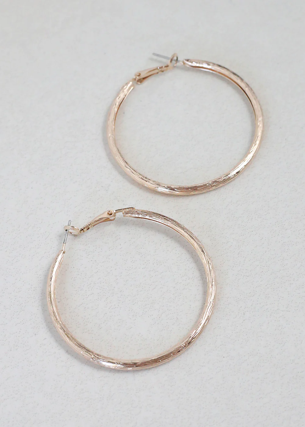 Textured Gold Hoop Earrings