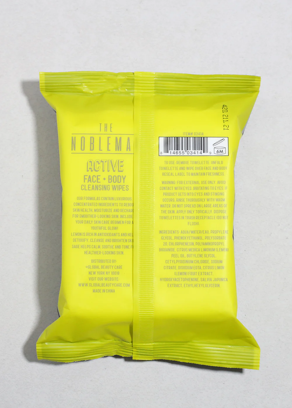 The Nobleman Active Face + Body Cleansing Wipes - Image 3