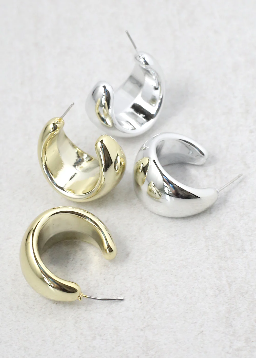 Thick Open Hoop Stud - Image 2