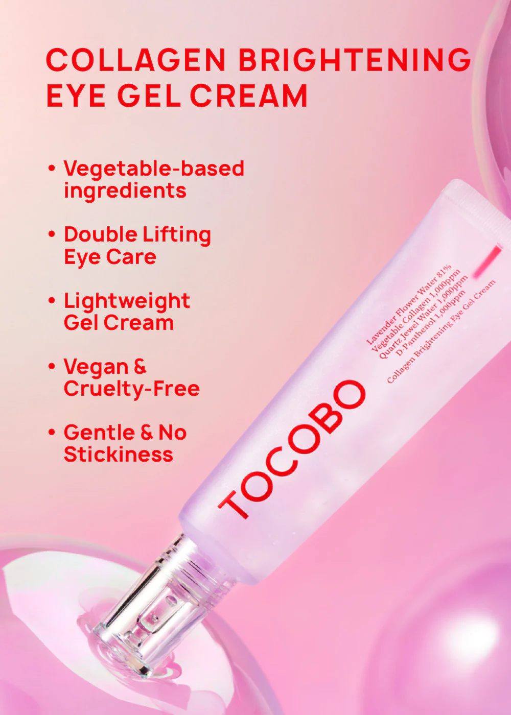 TOCOBO Collagen Brightening Eye Gel Cream 30ml - Image 2