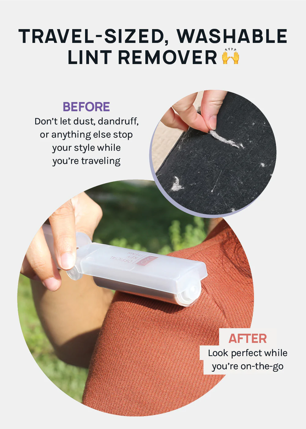 Travel Size Washable Reusable Lint Remover - Image 2
