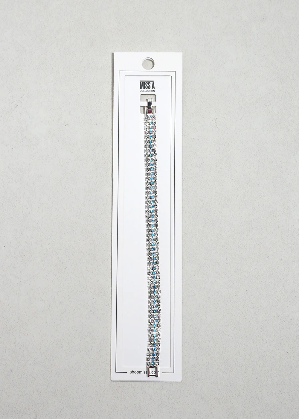Triple Row Color Rhinestone Tennis Bracelet - Image 3