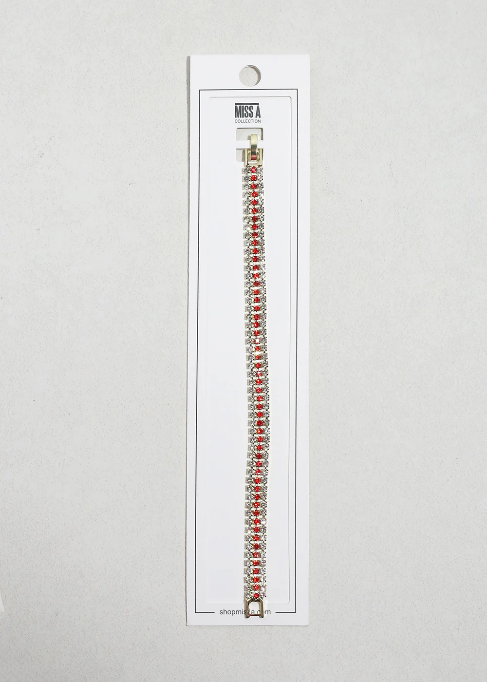 Triple Row Color Rhinestone Tennis Bracelet - Image 4