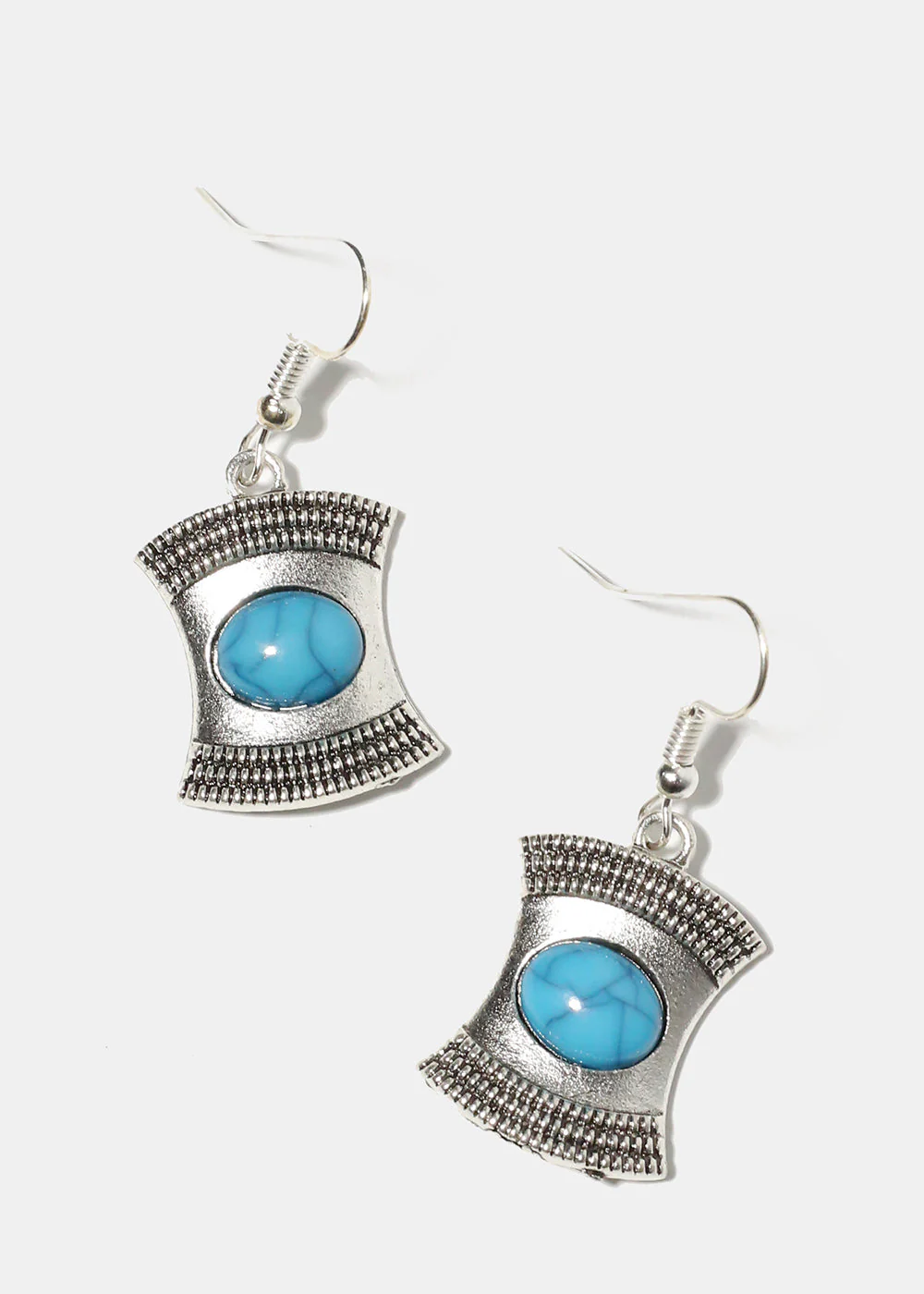 Turquoise Square Earrings - Image 3