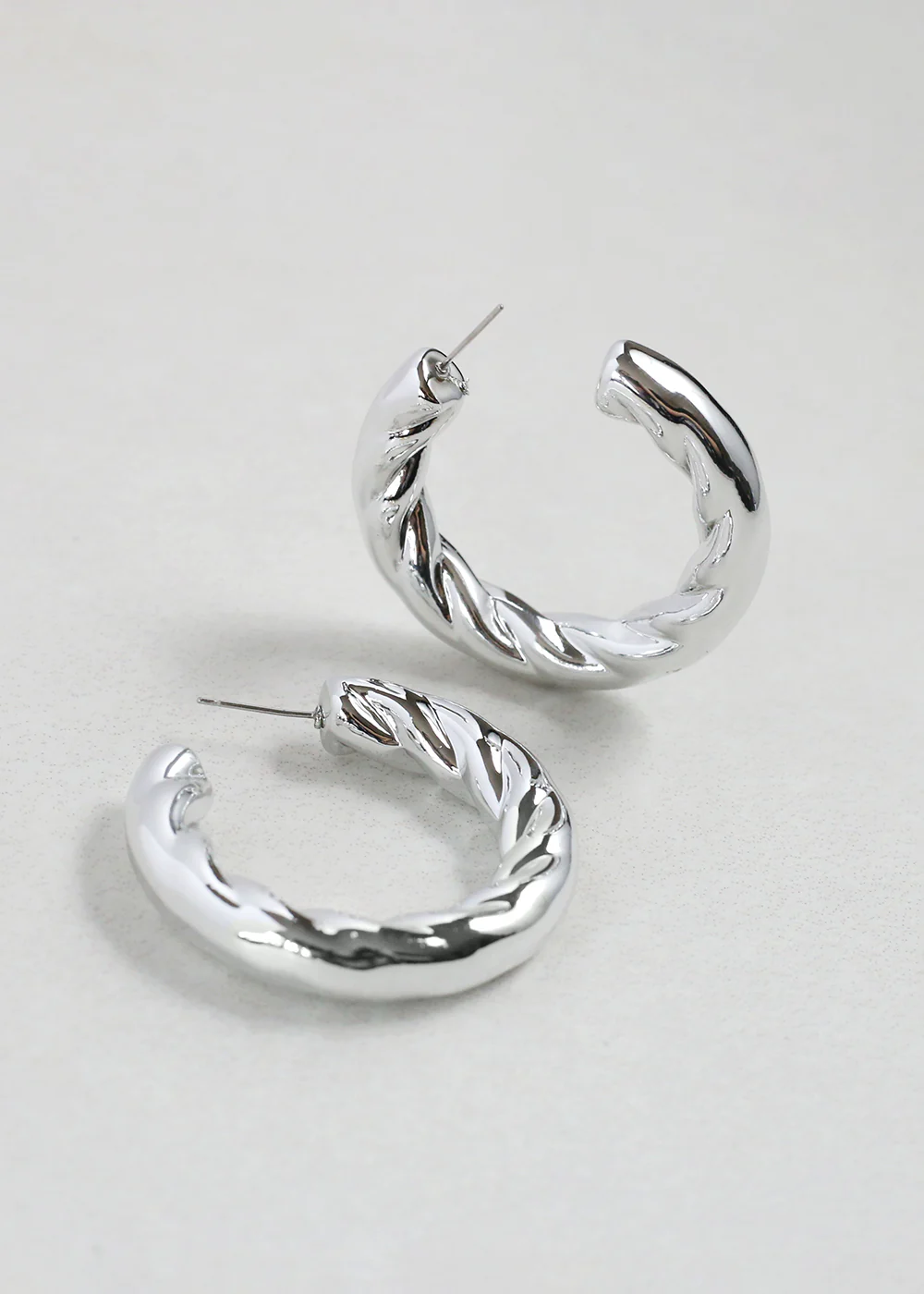 Twisted Hoop Earrings - Image 3
