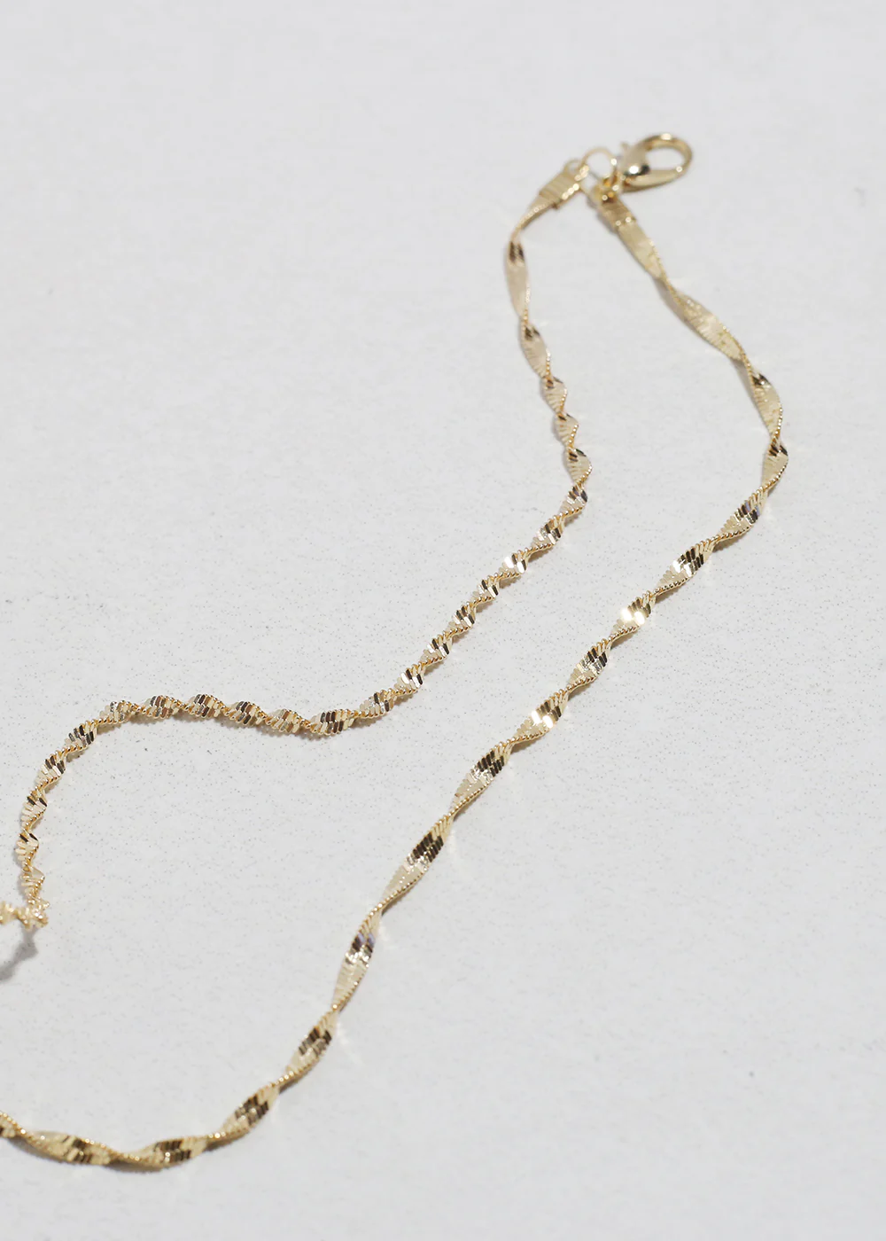Twisted Rope Gold Chain Bracelet