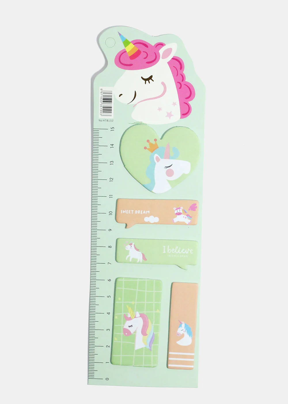 Unicorn Print Index Sticky Notes & Ruler - Image 5