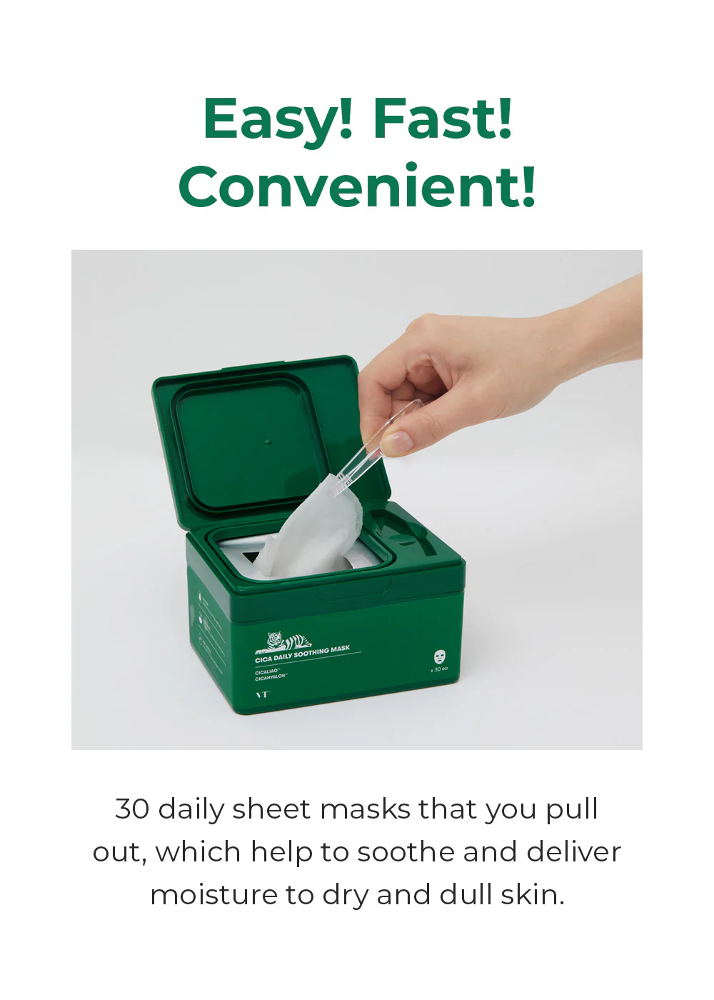 VT Cica Daily Soothing Mask (30 Sheets) - Image 3
