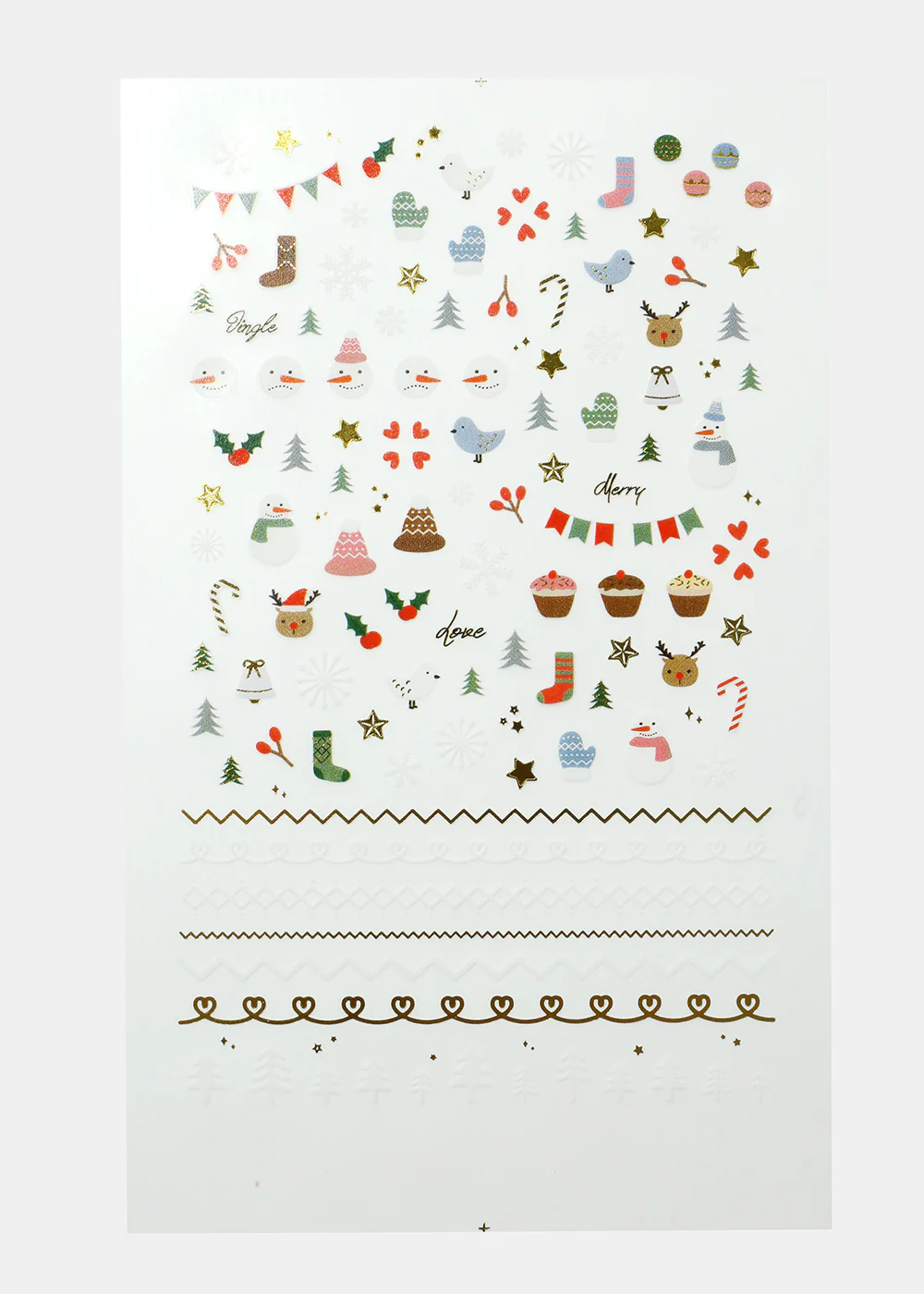 Winter Love Nail Art Sticker Sheet